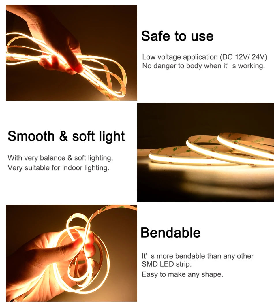 UL Listed COB LED Strip Light