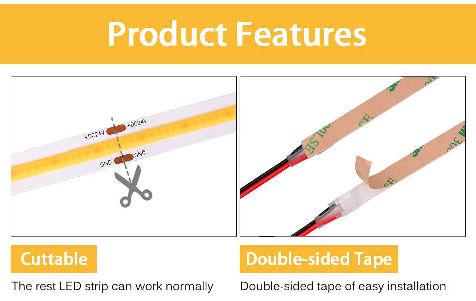 UL Listed COB LED Strip Light