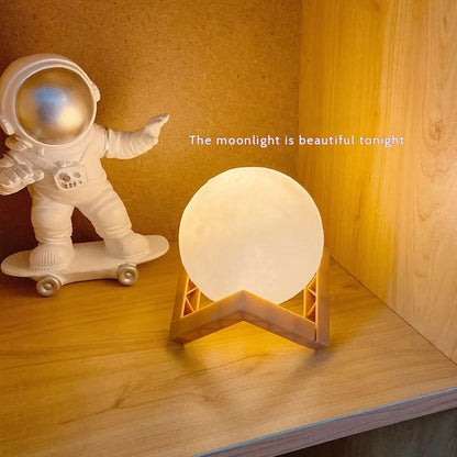 Children's Day Hand-painted Moon Light DIY Painted Materials Package Kindergarten Parent-child Activities Planet Night Light