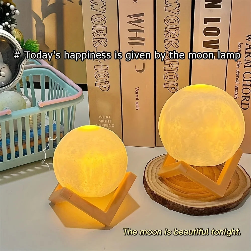 Children's Day Hand-painted Moon Light DIY Painted Materials Package Kindergarten Parent-child Activities Planet Night Light